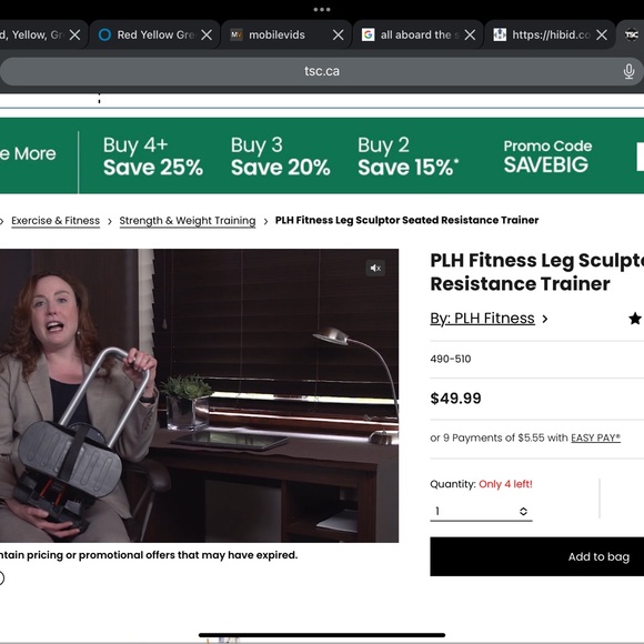 PLH Fitness Leg Sculptor Seated Resistance Trainer new - Picture 3 of 4